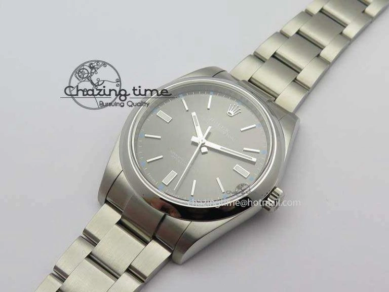 Oyster Perpetual 39mm 114300 JF 1:1 Best Edition Gray Dial On SS Bracelet SA3132