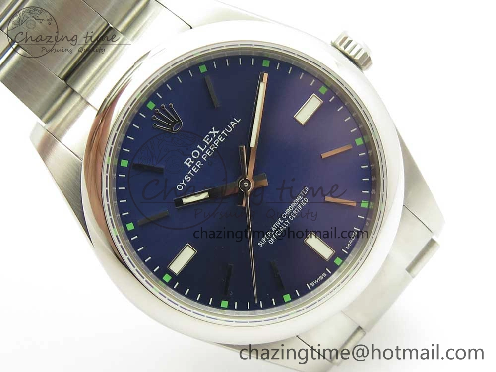 Oyster Perpetual 39mm 114300 UBF 1:1 Best Edition Blue Dial on SS Bracelet A2836