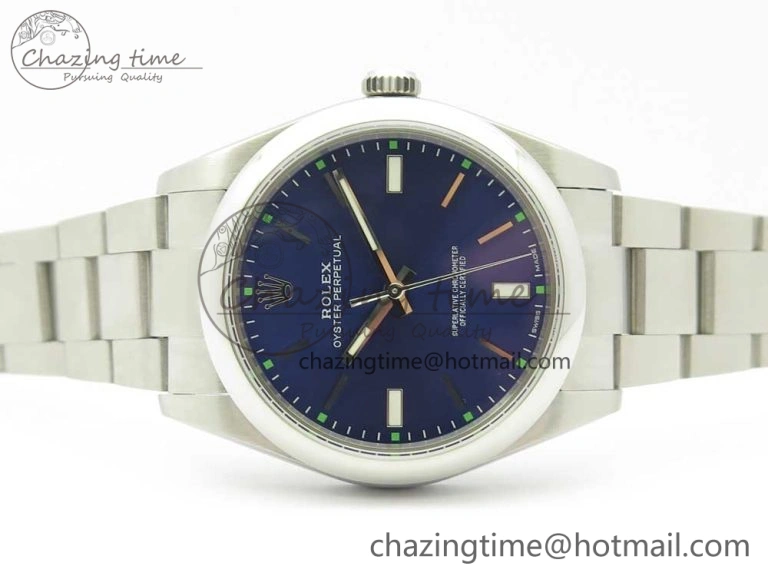 Oyster Perpetual 39mm 114300 UBF 1:1 Best Edition Blue Dial on SS Bracelet A2836