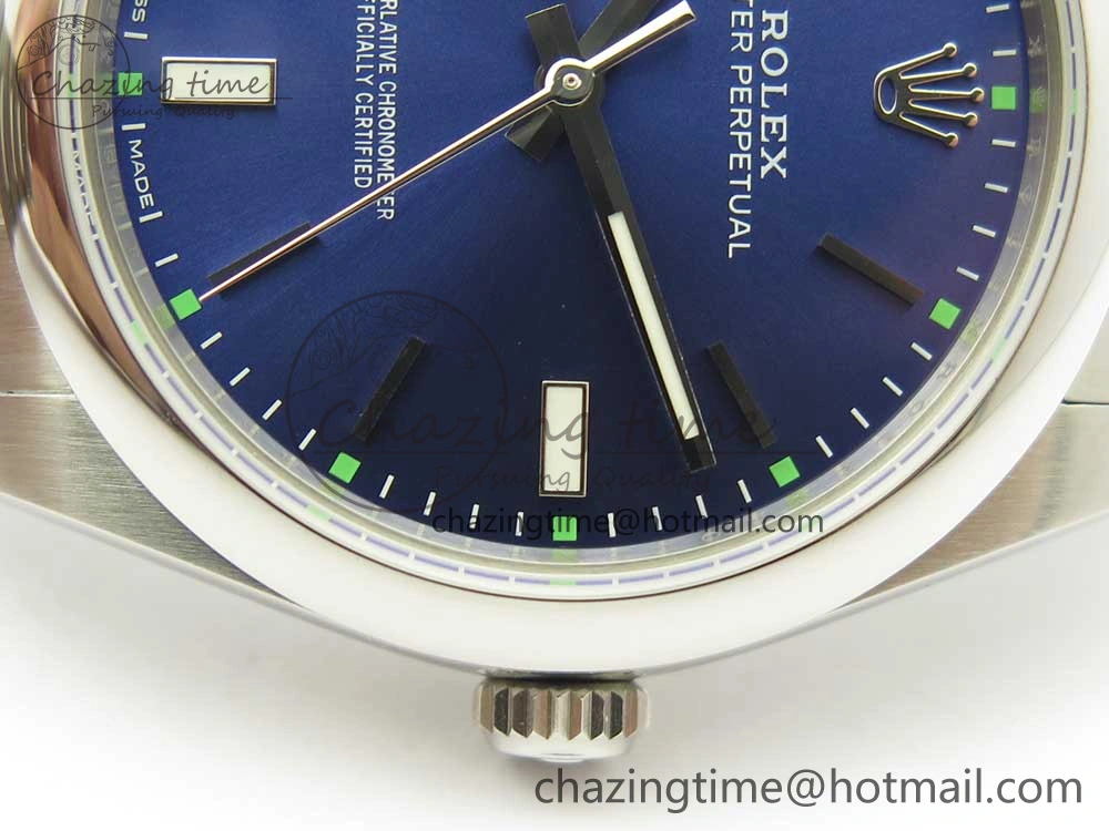 Oyster Perpetual 39mm 114300 UBF 1:1 Best Edition Blue Dial on SS Bracelet A2836