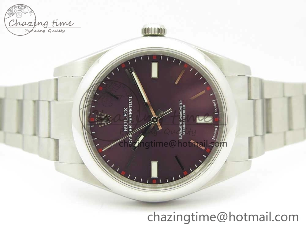 Oyster Perpetual 39mm 114300 UBF 1:1 Best Edition Grape Dial on SS Bracelet A2836
