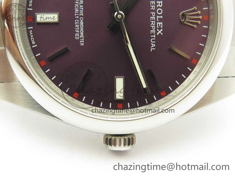 Oyster Perpetual 39mm 114300 UBF 1:1 Best Edition Grape Dial on SS Bracelet A2836