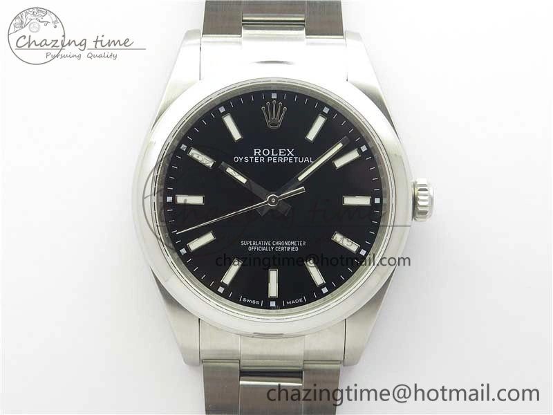 Oyster Perpetual 39mm 114300 UBF Best Edition Black Dial on SS Bracelet A2824