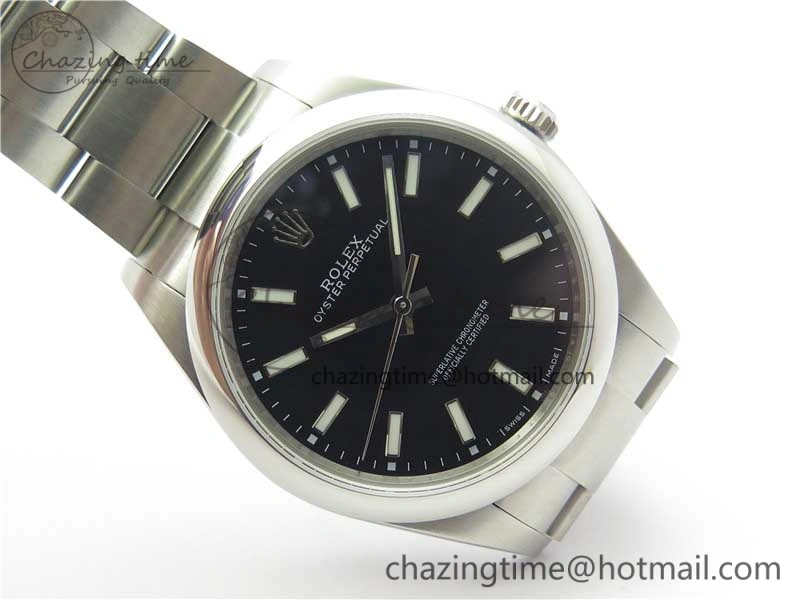 Oyster Perpetual 39mm 114300 UBF Best Edition Black Dial on SS Bracelet A2824