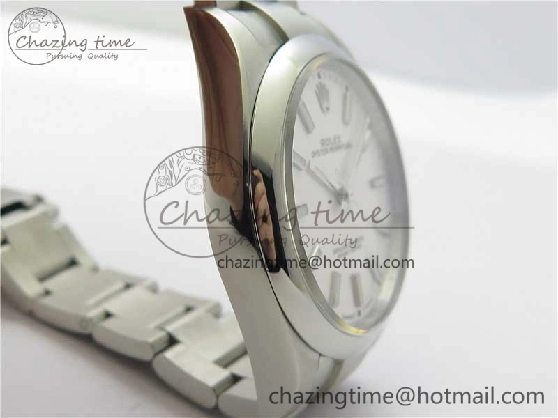 Oyster Perpetual 39mm 114300 UBF Best Edition White Dial on SS Bracelet A2824