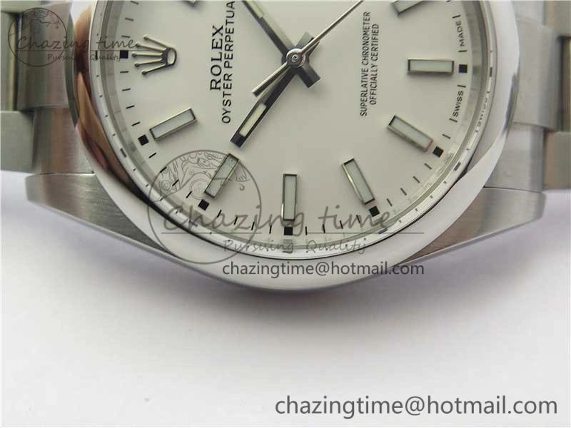 Oyster Perpetual 39mm 114300 UBF Best Edition White Dial on SS Bracelet A2824
