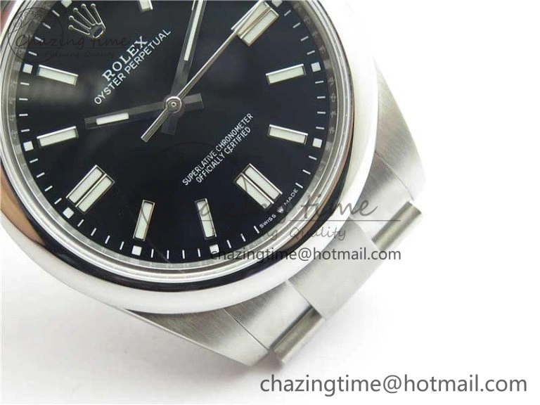 Oyster Perpetual 41mm 124300 BP Maker Best Edition Black Dial on SS Bracelet