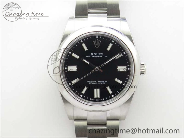 Oyster Perpetual 41mm 124300 BP Maker Best Edition Black Dial on SS Bracelet