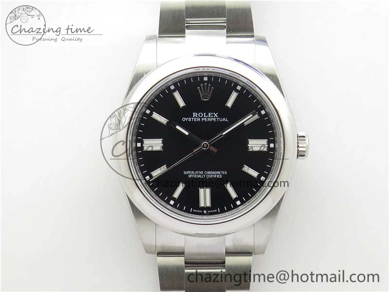 Oyster Perpetual 41mm 124300 BP Maker Best Edition Black Dial on SS Bracelet