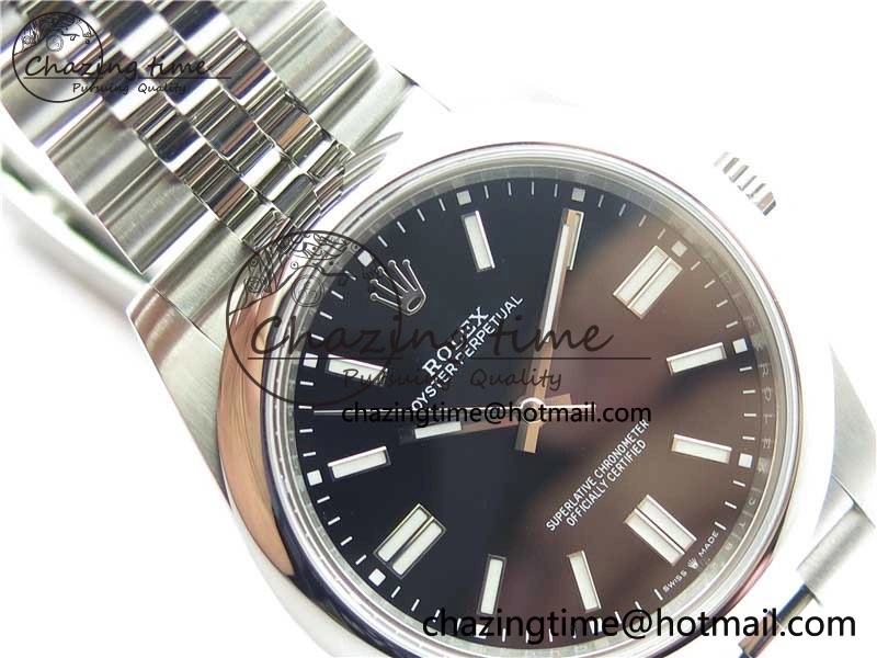 Oyster Perpetual 41mm 124300 BP Maker Best Edition Black Dial on SS Jubilee Bracelet A2813