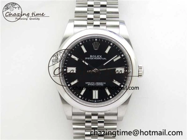 Oyster Perpetual 41mm 124300 BP Maker Best Edition Black Dial on SS Jubilee Bracelet A2813