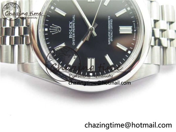 Oyster Perpetual 41mm 124300 BP Maker Best Edition Black Dial on SS Jubilee Bracelet A2813