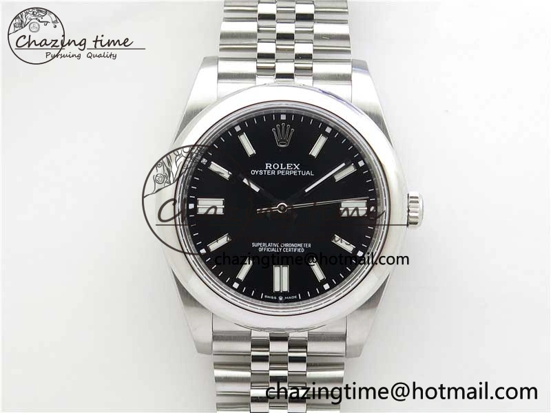Oyster Perpetual 41mm 124300 BP Maker Best Edition Black Dial on SS Jubilee Bracelet A2813