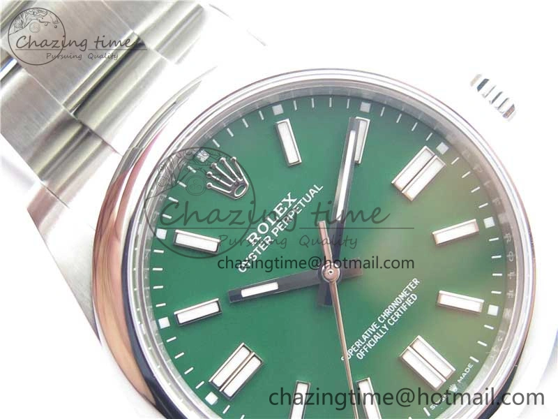 Oyster Perpetual 41mm 124300 BP Maker Best Edition Green Dial on SS Bracelet