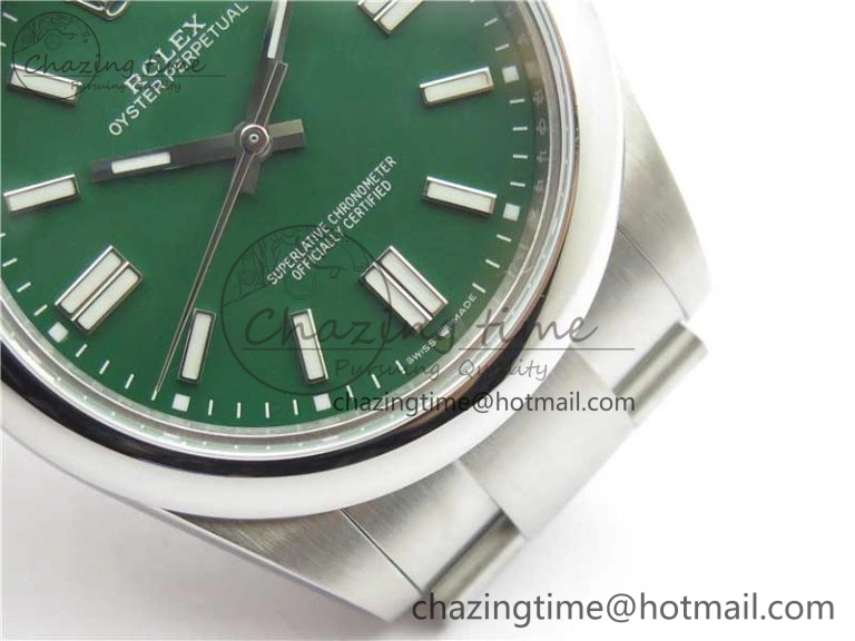 Oyster Perpetual 41mm 124300 BP Maker Best Edition Green Dial on SS Bracelet