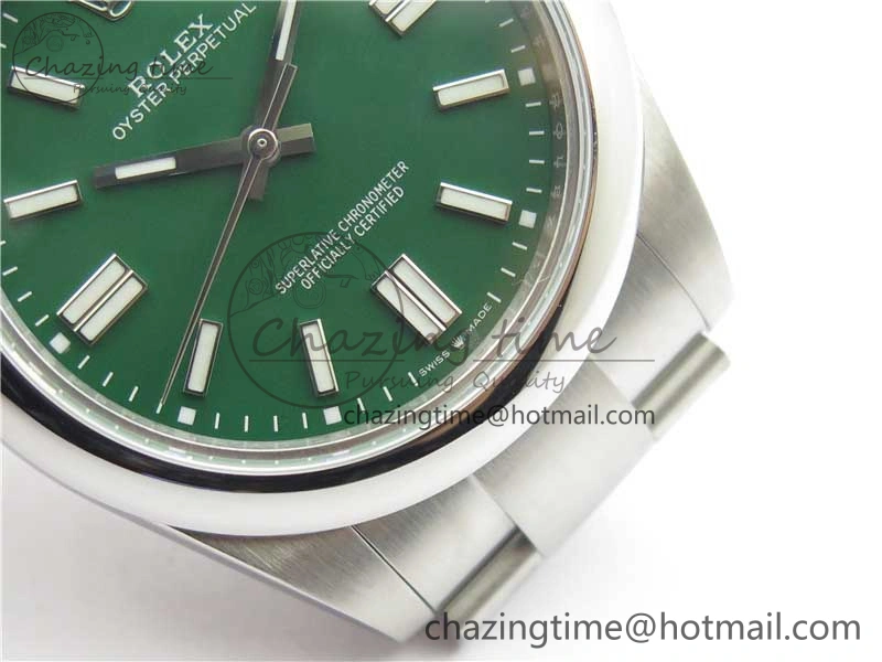 Oyster Perpetual 41mm 124300 BP Maker Best Edition Green Dial on SS Bracelet