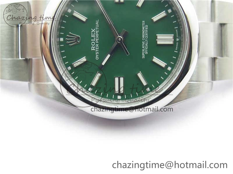 Oyster Perpetual 41mm 124300 BP Maker Best Edition Green Dial on SS Bracelet