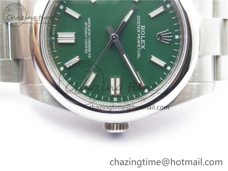 Oyster Perpetual 41mm 124300 BP Maker Best Edition Green Dial on SS Bracelet