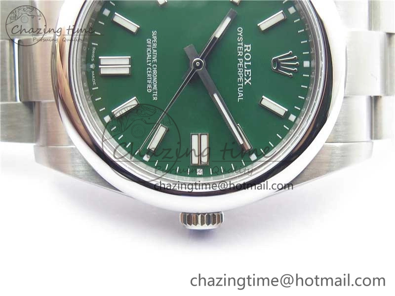 Oyster Perpetual 41mm 124300 BP Maker Best Edition Green Dial on SS Bracelet