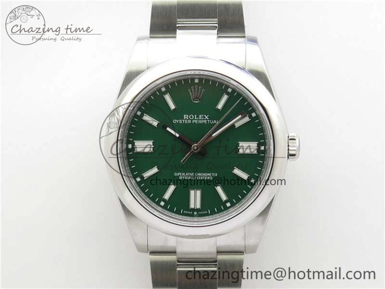 Oyster Perpetual 41mm 124300 BP Maker Best Edition Green Dial on SS Bracelet