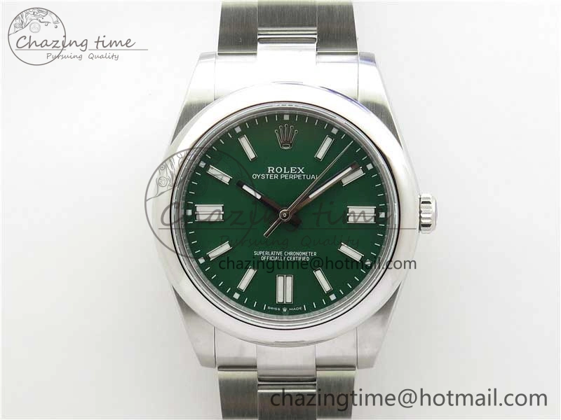 Oyster Perpetual 41mm 124300 BP Maker Best Edition Green Dial on SS Bracelet
