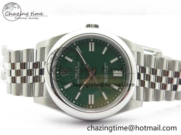 Oyster Perpetual 41mm 124300 BP Maker Best Edition Green Dial on SS Jubilee Bracelet A2813
