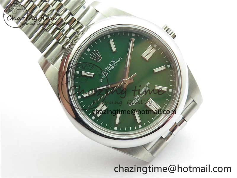 Oyster Perpetual 41mm 124300 BP Maker Best Edition Green Dial on SS Jubilee Bracelet A2813