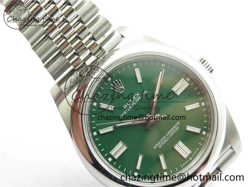 Oyster Perpetual 41mm 124300 BP Maker Best Edition Green Dial on SS Jubilee Bracelet A2813