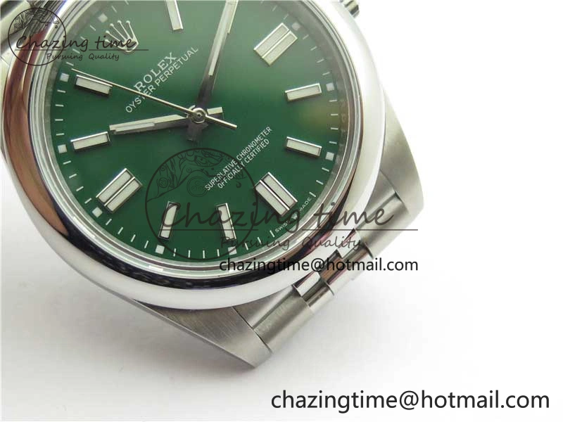 Oyster Perpetual 41mm 124300 BP Maker Best Edition Green Dial on SS Jubilee Bracelet A2813