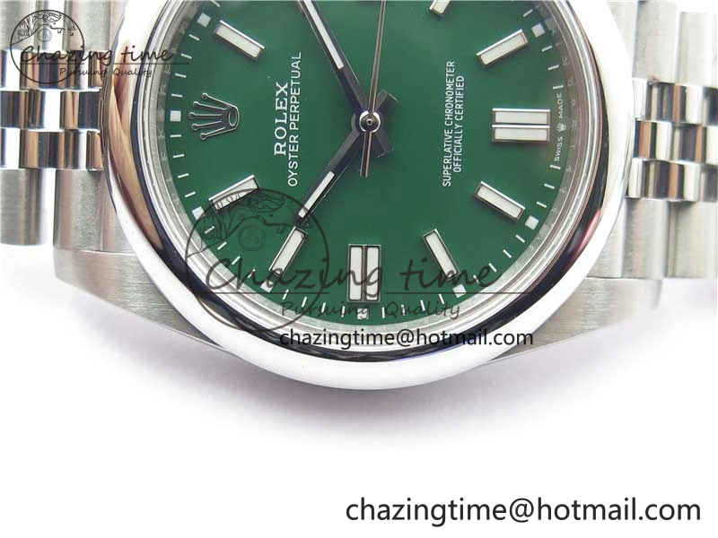 Oyster Perpetual 41mm 124300 BP Maker Best Edition Green Dial on SS Jubilee Bracelet A2813