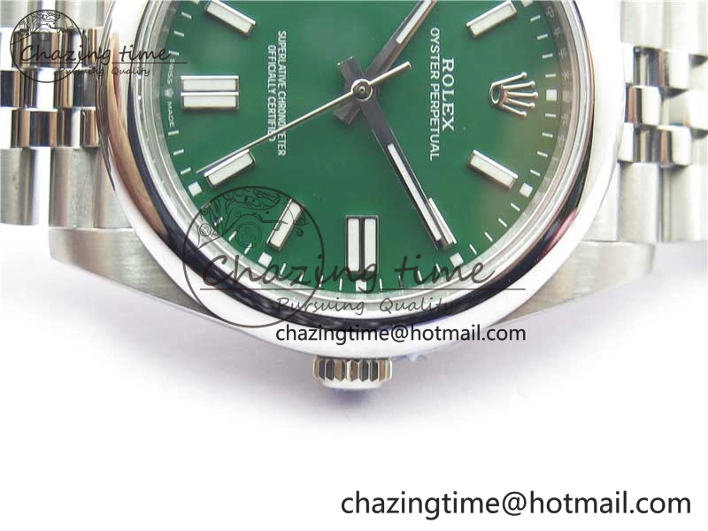 Oyster Perpetual 41mm 124300 BP Maker Best Edition Green Dial on SS Jubilee Bracelet A2813