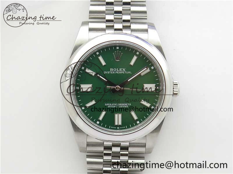 Oyster Perpetual 41mm 124300 BP Maker Best Edition Green Dial on SS Jubilee Bracelet A2813