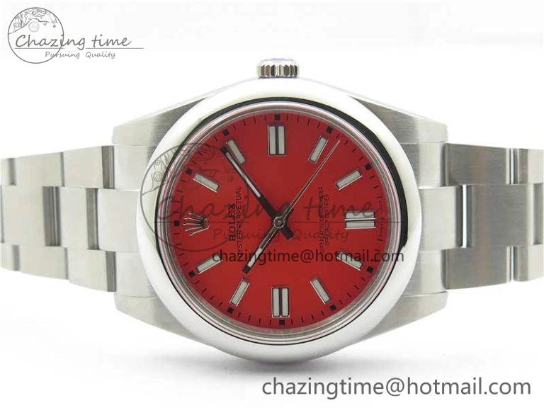 Oyster Perpetual 41mm 124300 BP Maker Best Edition Red Dial on SS Bracelet