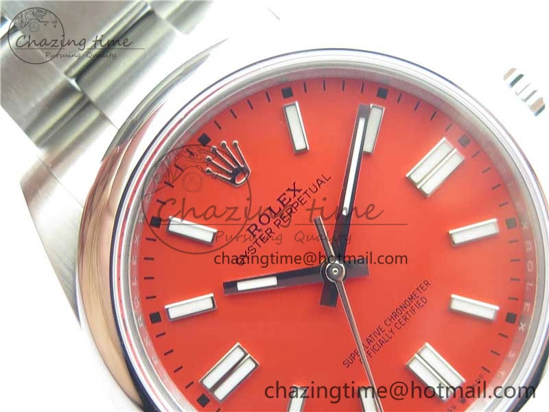 Oyster Perpetual 41mm 124300 BP Maker Best Edition Red Dial on SS Bracelet