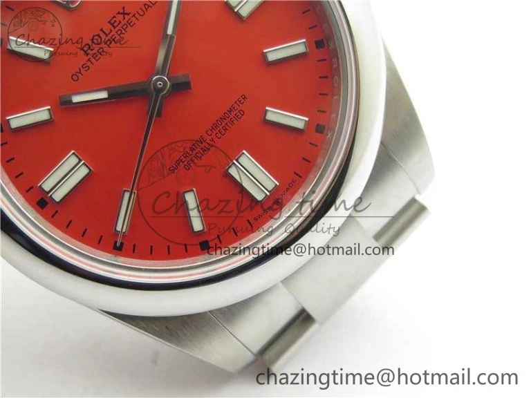 Oyster Perpetual 41mm 124300 BP Maker Best Edition Red Dial on SS Bracelet