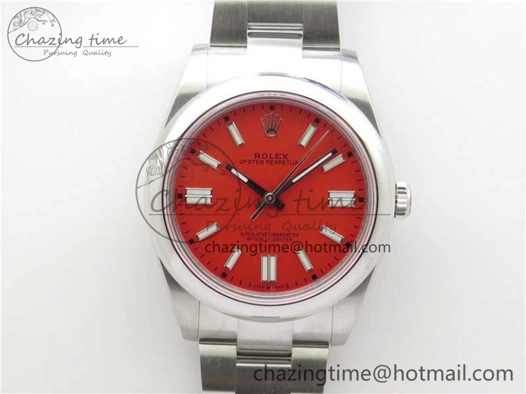 Oyster Perpetual 41mm 124300 BP Maker Best Edition Red Dial on SS Bracelet
