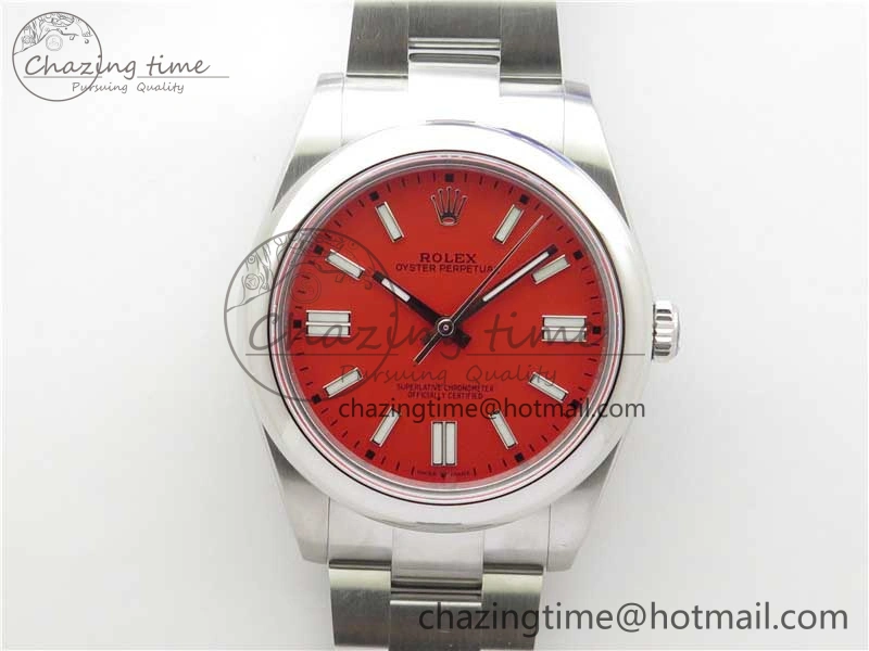 Oyster Perpetual 41mm 124300 BP Maker Best Edition Red Dial on SS Bracelet