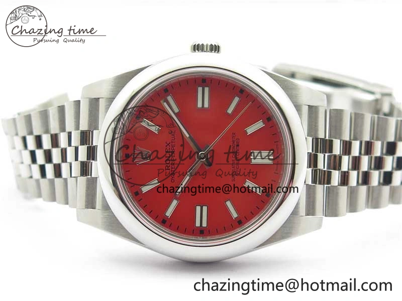 Oyster Perpetual 41mm 124300 BP Maker Best Edition Red Dial on SS Jubilee Bracelet A2813