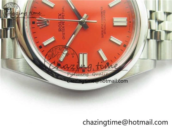 Oyster Perpetual 41mm 124300 BP Maker Best Edition Red Dial on SS Jubilee Bracelet A2813