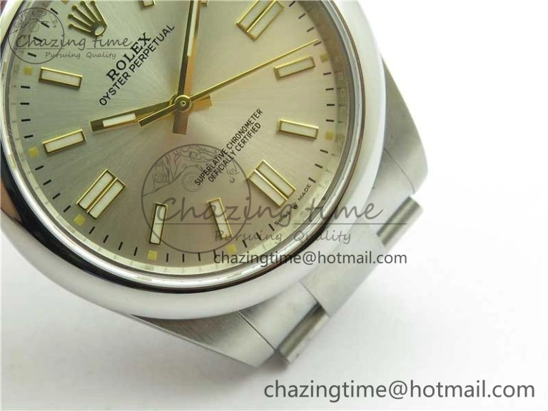 Oyster Perpetual 41mm 124300 BP Maker Best Edition Silver Dial on SS Bracelet