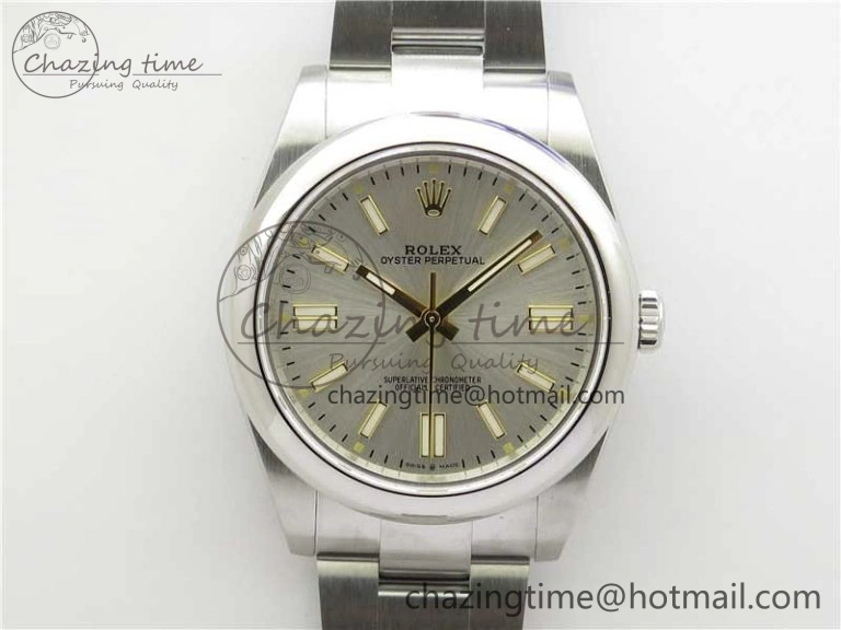 Oyster Perpetual 41mm 124300 BP Maker Best Edition Silver Dial on SS Bracelet