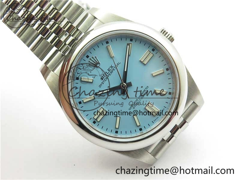 Oyster Perpetual 41mm 124300 BP Maker Best Edition Tiffany Blue Dial on SS Jubilee Bracelet A2813