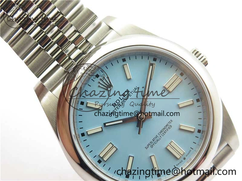 Oyster Perpetual 41mm 124300 BP Maker Best Edition Tiffany Blue Dial on SS Jubilee Bracelet A2813