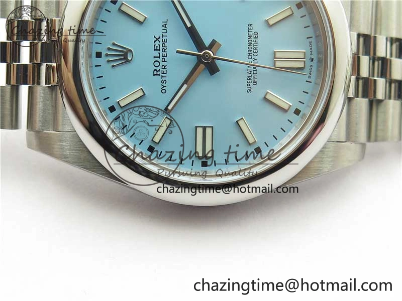 Oyster Perpetual 41mm 124300 BP Maker Best Edition Tiffany Blue Dial on SS Jubilee Bracelet A2813