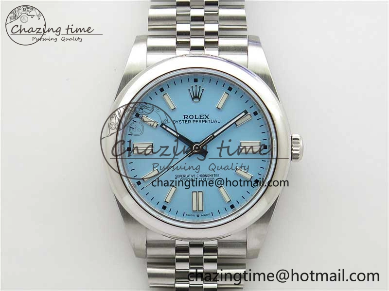 Oyster Perpetual 41mm 124300 BP Maker Best Edition Tiffany Blue Dial on SS Jubilee Bracelet A2813