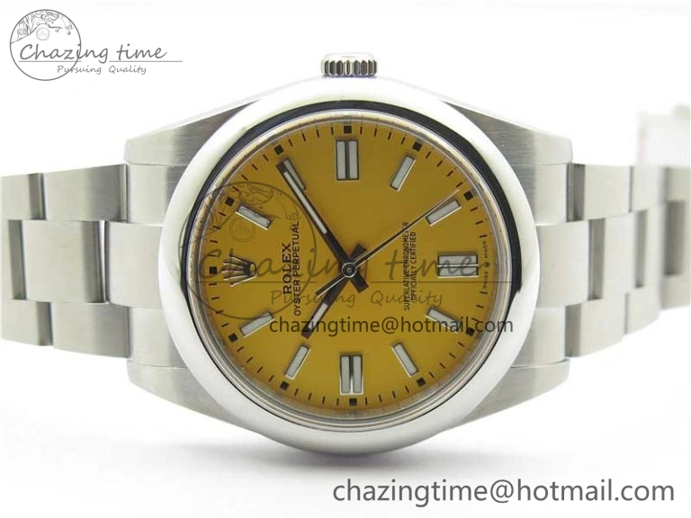 Oyster Perpetual 41mm 124300 BP Maker Best Edition Yellow Dial on SS Bracelet