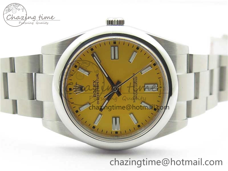 Oyster Perpetual 41mm 124300 BP Maker Best Edition Yellow Dial on SS Bracelet