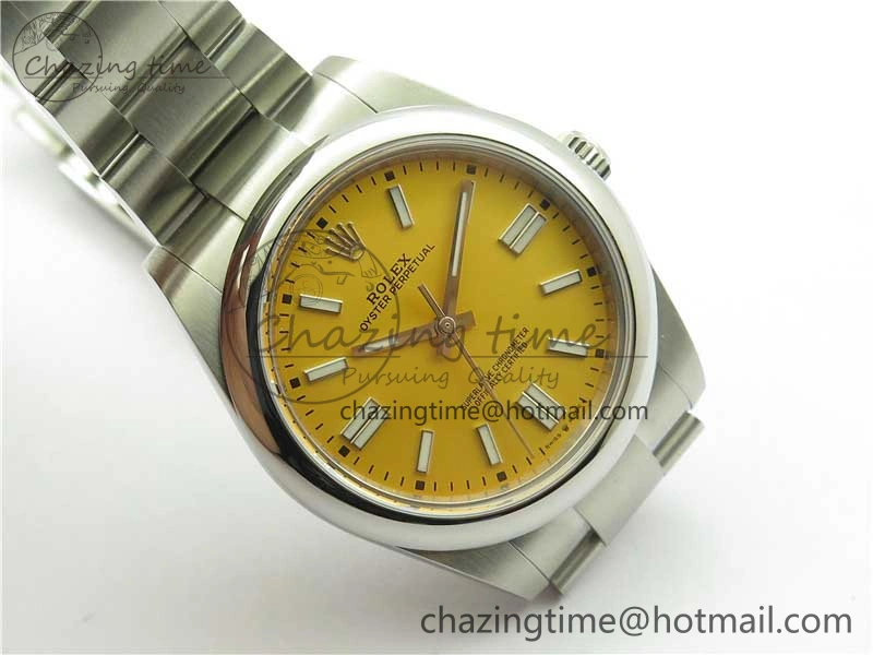 Oyster Perpetual 41mm 124300 BP Maker Best Edition Yellow Dial on SS Bracelet