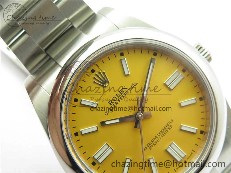 Oyster Perpetual 41mm 124300 BP Maker Best Edition Yellow Dial on SS Bracelet