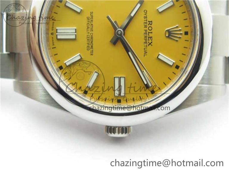 Oyster Perpetual 41mm 124300 BP Maker Best Edition Yellow Dial on SS Bracelet